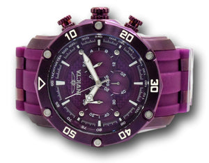 Invicta Pro Diver Men's 48mm Purple Carbon Fiber Dial Chrono GMT Watch 40688-Klawk Watches