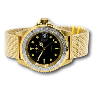 Invicta Elite Automatic 0.59ct Diamond Bezel 40mm Gold Men’s Watch 48745-Klawk Watches