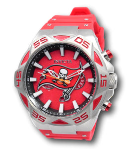 Invicta NFL Tampa Bay Buccaneers Men's 52mm Red Chronograph Watch 41783 RARE-Klawk Watches