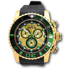 Load image into Gallery viewer, Invicta Sea Hunter Gold Men's 52mm Black &amp; Green Fly Back Chrono Watch 48987-Klawk Watches
