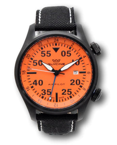 Glycine Airpilot GMT 44 Men's 44mm Orange Rotating Bezel Swiss Made Watch GL0436-Klawk Watches