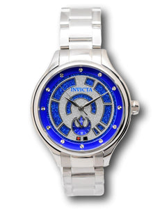 Invicta Star Wars R2-D2 Lady Womens 38mm Limited Silver Glitter Dial Watch 41393-Klawk Watches