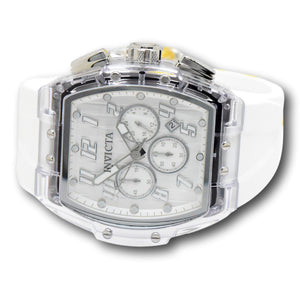 Invicta S1 Rally Crystal Chrono Men's 47mm Clear Case White Dial Watch 45481-Klawk Watches