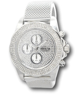Invicta Pro Diver 43mm Men’s Chronograph Silver Pave Crystal Watch 31567-Klawk Watches