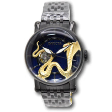 Load image into Gallery viewer, Invicta Vintage Gold Cobra Snake Automatic Mens 44mm Blue Dial Black Watch 43337-Klawk Watches
