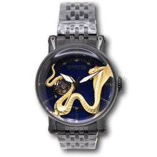 Load image into Gallery viewer, Invicta Vintage Gold Cobra Snake Automatic Mens 44mm Blue Dial Black Watch 43337-Klawk Watches
