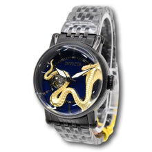 Load image into Gallery viewer, Invicta Vintage Gold Cobra Snake Automatic Mens 44mm Blue Dial Black Watch 43337-Klawk Watches
