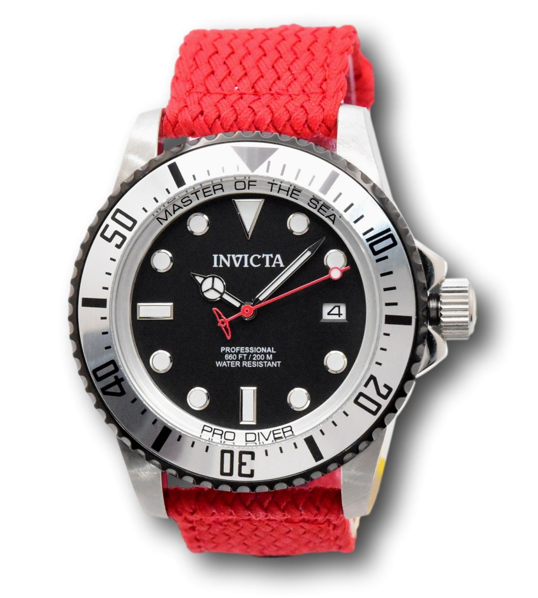 Invicta Pro Diver Automatic Men's 44mm Master of the Sea Red Strap Wat ...