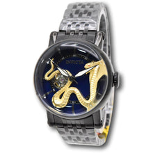 Load image into Gallery viewer, Invicta Vintage Gold Cobra Snake Automatic Mens 44mm Blue Dial Black Watch 43337-Klawk Watches
