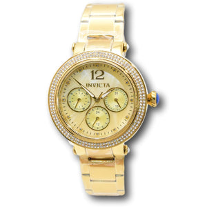 Invicta Bolt Luxe Women's 37mm Gold MOP Dial Watch 202 Crystals 48113-Klawk Watches