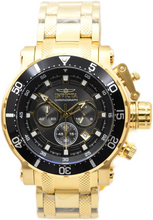 Load image into Gallery viewer, Invicta Coalition Forces Night Hawk Men's 52mm Gold &amp; Black Chrono Watch 32720
