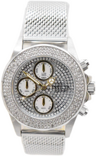 Load image into Gallery viewer, Invicta Pro Diver Women's 38mm Silver 399 PAVE Crystal Chronograph Watch 32934-Klawk Watches
