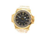 Load image into Gallery viewer, Invicta Akula Marquis Baguette Men's 58mm Swiss Quartz Gold Crystals Watch 43389-Klawk Watches
