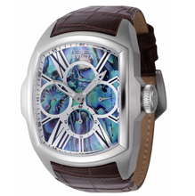 Load image into Gallery viewer, Invicta Lupah Mens 47mm Abalone Dial GMT Day/Date Quartz Watch 45628 Brown Strap-Klawk Watches
