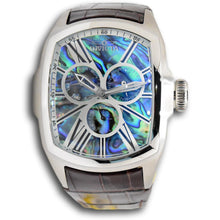 Load image into Gallery viewer, Invicta Lupah Mens 47mm Abalone Dial GMT Day/Date Quartz Watch 45628 Brown Strap-Klawk Watches
