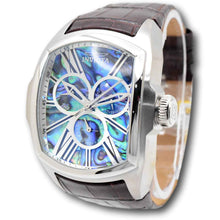 Load image into Gallery viewer, Invicta Lupah Mens 47mm Abalone Dial GMT Day/Date Quartz Watch 45628 Brown Strap-Klawk Watches
