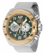 Load image into Gallery viewer, Invicta Racing Men's 48mm Green and Gold Mesh Bracelet Chronograph Watch 47205-Klawk Watches
