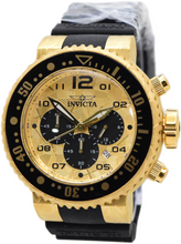 Load image into Gallery viewer, Invicta Pro Diver Laser Acid Etched Geo Case Men's 52mm Gold Chrono Watch 48618
