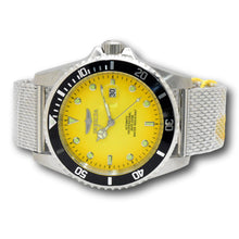 Load image into Gallery viewer, Invicta Pro Diver Automatic Men's 47mm Sunburst Yellow Fade Mesh Watch 48628-Klawk Watches
