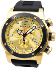Load image into Gallery viewer, Invicta Sea Hunter 48980 Men's 52mm Chronograph Watch Gold Dial Black Band-Klawk Watches
