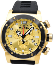 Load image into Gallery viewer, Invicta Sea Hunter 48980 Men's 52mm Chronograph Watch Gold Dial Black Band-Klawk Watches
