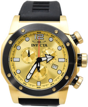 Load image into Gallery viewer, Invicta Sea Hunter 48980 Men's 52mm Chronograph Watch Gold Dial Black Band-Klawk Watches

