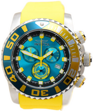 Load image into Gallery viewer, Invicta Sea Hunter Blue Dial Men's 52mm Yellow Fly Back Chrono Watch 48983-Klawk Watches
