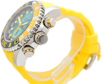 Load image into Gallery viewer, Invicta Sea Hunter Blue Dial Men's 52mm Yellow Fly Back Chrono Watch 48983-Klawk Watches
