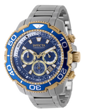 Load image into Gallery viewer, Invicta Commander TI-22 Titanium Men's 48mm Blue &amp; Gold Chrono Watch 49496-Klawk Watches
