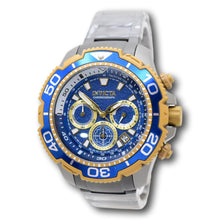 Load image into Gallery viewer, Invicta Commander TI-22 Titanium Men's 48mm Blue &amp; Gold Chrono Watch 49496-Klawk Watches

