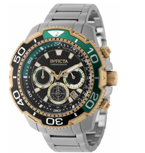 Load image into Gallery viewer, Invicta Commander TI-22 Titanium Men's 48mm Green &amp; Gold Chrono Watch 49498-Klawk Watches
