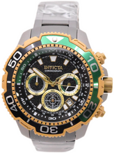 Load image into Gallery viewer, Invicta Commander TI-22 Titanium Men's 48mm Green &amp; Gold Chrono Watch 49498-Klawk Watches
