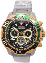 Load image into Gallery viewer, Invicta Commander TI-22 Titanium Men's 48mm Green &amp; Gold Chrono Watch 49498-Klawk Watches
