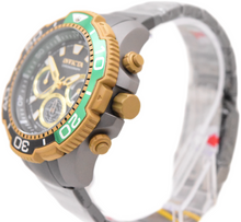 Load image into Gallery viewer, Invicta Commander TI-22 Titanium Men's 48mm Green &amp; Gold Chrono Watch 49498-Klawk Watches

