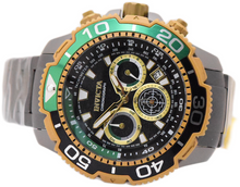 Load image into Gallery viewer, Invicta Commander TI-22 Titanium Men's 48mm Green &amp; Gold Chrono Watch 49498-Klawk Watches
