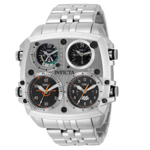 Load image into Gallery viewer, Invicta Aviator Zulu 4-Time Zone Men's 50mm Large Silver Quartz Watch 49605
