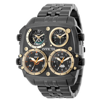 Load image into Gallery viewer, Invicta Aviator Zulu 4-Time Zone Triple Black Mens 50mm Large Quartz Watch 49606
