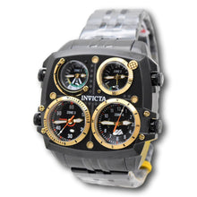 Load image into Gallery viewer, Invicta Aviator Zulu 4-Time Zone Triple Black Mens 50mm Large Quartz Watch 49606
