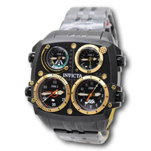 Load image into Gallery viewer, Invicta Aviator Zulu 4-Time Zone Triple Black Mens 50mm Large Quartz Watch 49606
