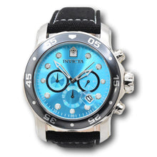 Load image into Gallery viewer, Invicta Pro Diver Blue Dial Gunmetal Men's 48mm Black Leather Chrono Watch 49835
