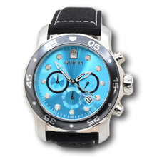 Load image into Gallery viewer, Invicta Pro Diver Blue Dial Gunmetal Men's 48mm Black Leather Chrono Watch 49835
