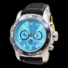 Load image into Gallery viewer, Invicta Pro Diver Blue Dial Gunmetal Men's 48mm Black Leather Chrono Watch 49835
