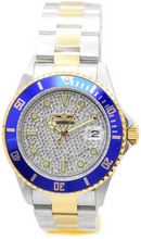 Load image into Gallery viewer, Invicta Pro Diver Pave Crystal Gold Two Tone Japan Automatic 43mm Watch 50283
