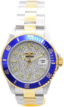 Load image into Gallery viewer, Invicta Pro Diver Pave Crystal Gold Two Tone Japan Automatic 43mm Watch 50283
