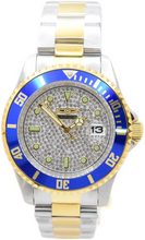 Load image into Gallery viewer, Invicta Pro Diver Azure Royale 40mm Two Tone Pave Crystal Quartz Watch 50287
