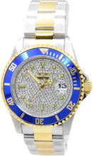 Load image into Gallery viewer, Invicta Pro Diver Azure Royale 40mm Two Tone Pave Crystal Quartz Watch 50287
