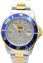 Load image into Gallery viewer, Invicta Pro Diver Azure Royale 40mm Two Tone Pave Crystal Quartz Watch 50287
