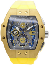 Load image into Gallery viewer, Invicta Racing Gold Circuit Men's 47mm Skeleton Dial Yellow Chrono Watch 50414-Klawk Watches
