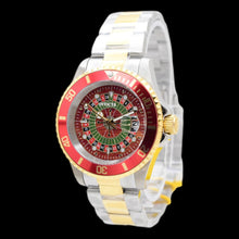 Load image into Gallery viewer, Invicta Pro Diver House of Cards Roulette 40mm Red Dial Two Tone Quartz Watch
