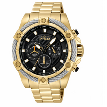 Load image into Gallery viewer, Invicta Bolt Cable Valkir Black Gold Men's 52mm Quartz Chronograph Watch 69799
